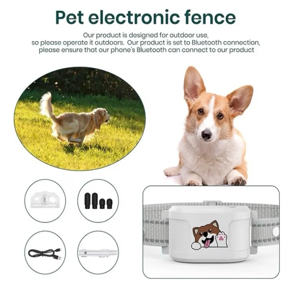 GPS Dog Collar with Wireless Electronic Boundary & Training, Waterproof. NEW